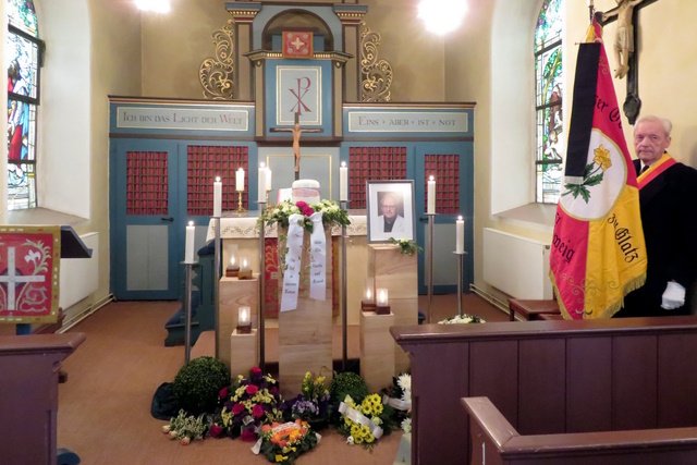 Trauerfeier für Helmut Gottschlich in der Hordorfer Kirche