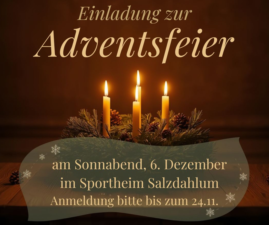 Einladung zur Advents- und Nikolausfeier
