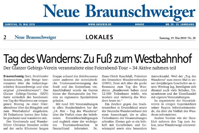 Artikel in der „Neuen Braunschweiger“