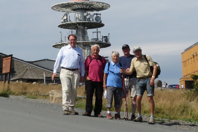 Gruppenfoto mit Brocken-Benno am 9. August 2018