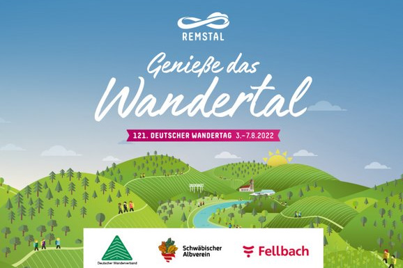 121. Deutscher Wandertag 2022 vom 3. bis 7. August 2022 in Fellbach