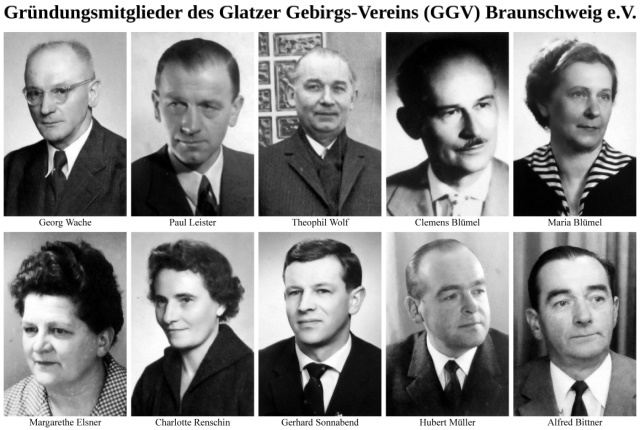 Gründungsmitglieder des Glatzer Gebirgs-Vereins (GGV) Braunschweig e.V.